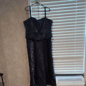 David's Bridal Blue Sheath Cocktail Dress